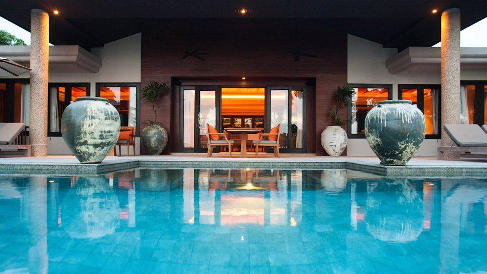 luxury private pool villa